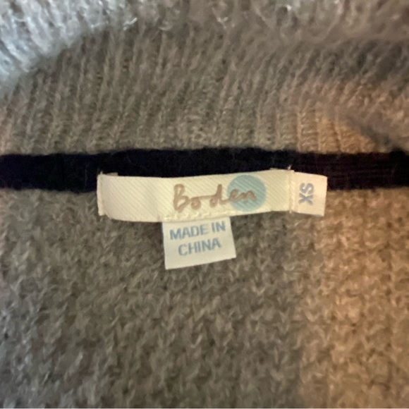 Boden Grey Mohair-Blend Open Front Cardigan - Picture 7 of 13